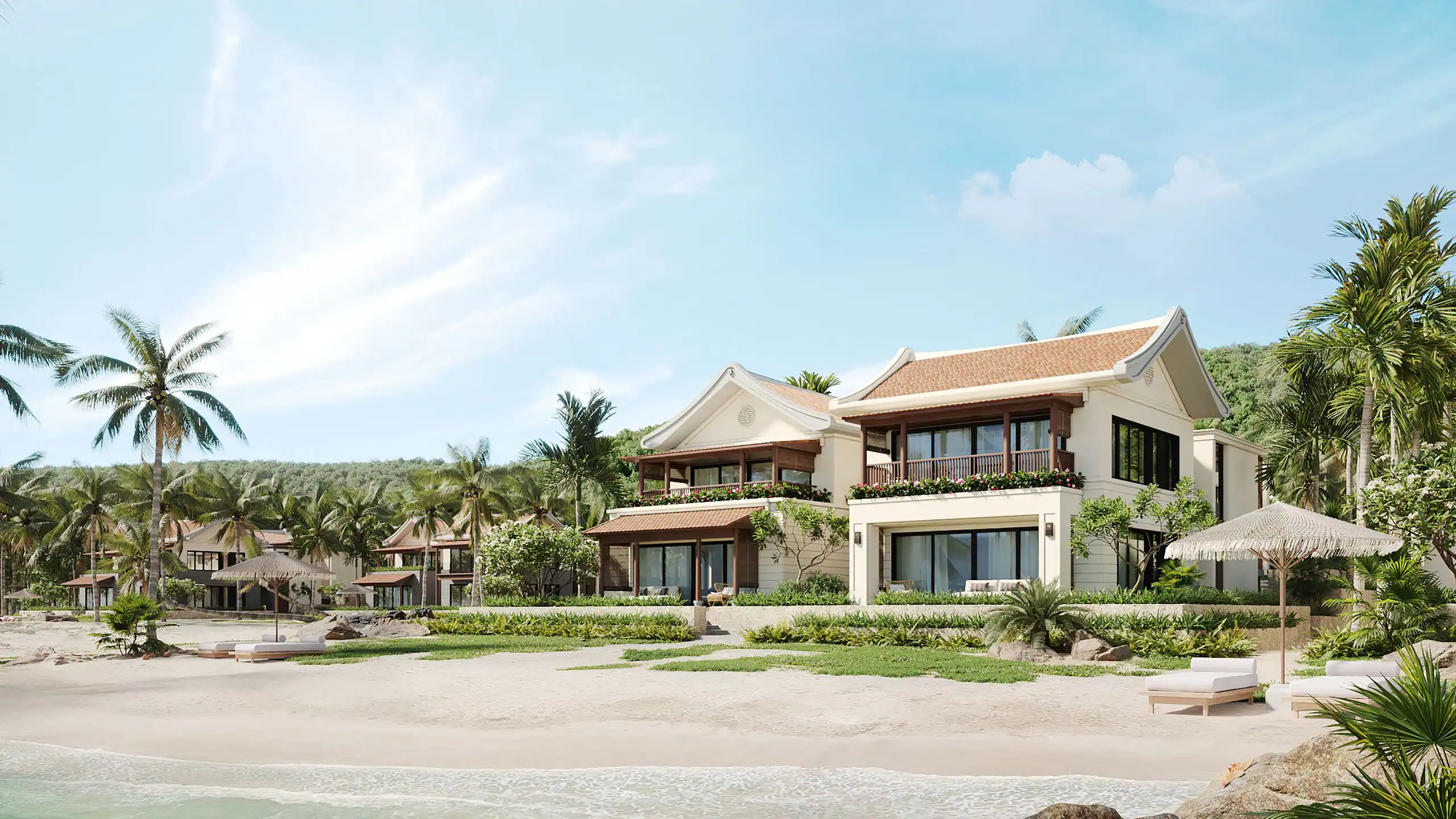 Việt Nam vừa có thêm một "ngôi làng" đặc biệt nằm phía mũi của một hòn đảo xa bờ: Rộng 65 ha, sở hữu siêu dinh thự 16.000m2 với 8 phòng, ai thấy cũng phải choáng ngợp - Ảnh 2.