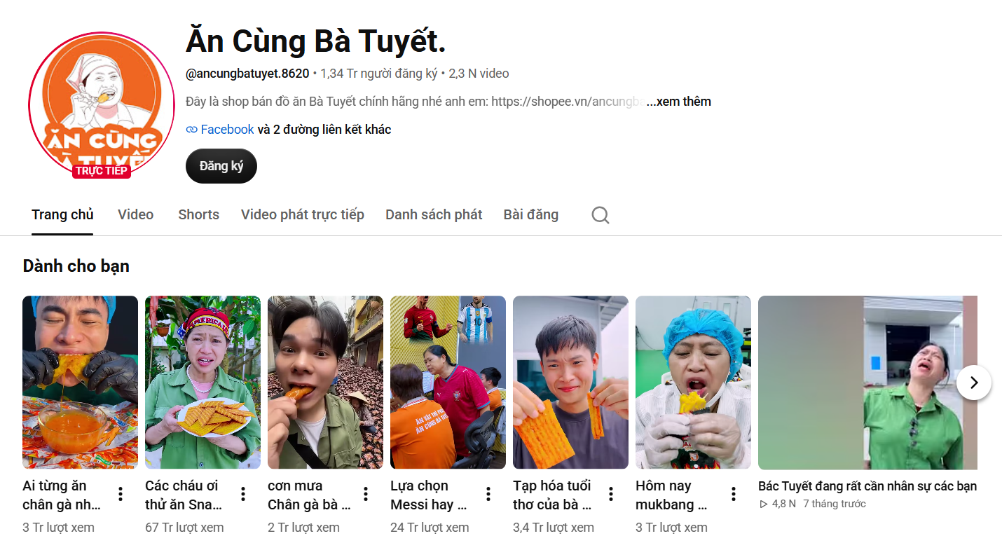 Thu nhập của Ăn Cùng Bà Tuyết - Ảnh 1.