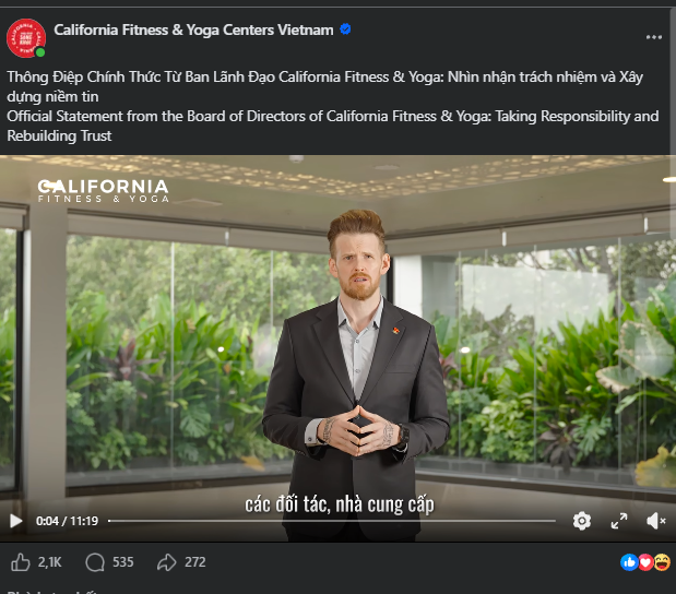Ông chủ California Fitness thừa nhận sai lầm: "Xin hãy cho chúng tôi thêm một cơ hội" - Ảnh 1.