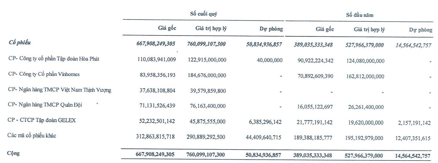 Công ty bất động sản có 25 nhân viên chi gần 670 tỷ đồng đầu tư chứng khoán, tạm lãi hơn 100 tỷ với VHM - Ảnh 1.