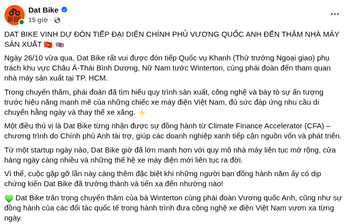 Hãng xe máy điện 'Made in Vietnam' từng bị Shark Bình chê 'không ai mua': sản lượng tăng 10 lần, vừa đón đại diện Chính phủ Anh đến thăm nhà máy - Ảnh 2.