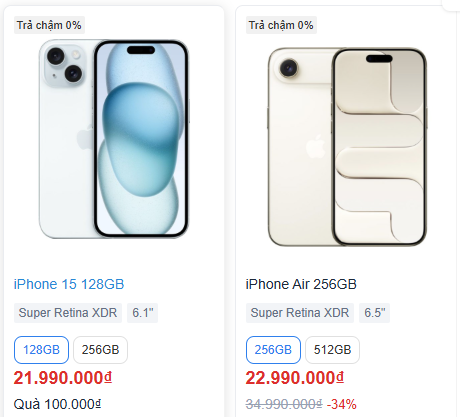 Tin được không: iPhone Air giờ đã ngang giá iPhone 15 - Ảnh 1.