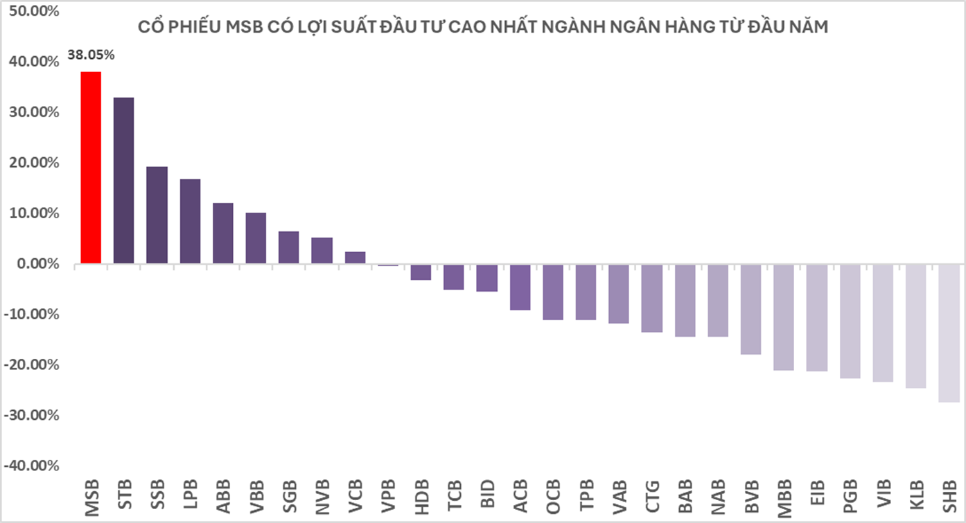 Ngược biến động thị trường, một cổ phiếu ngân hàng lập đỉnh lịch sử mới - Ảnh 2.
