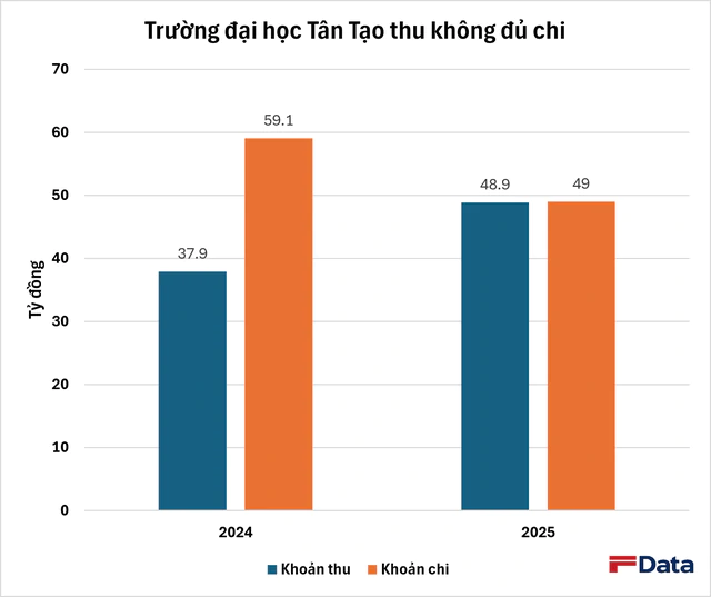 Trường đại học 2.800 tỷ đồng của đại gia Đặng Thị Hoàng Yến: Thu không đủ chi 2 năm liên tiếp, trả lương nhân sự 27 tỷ đồng/năm - Ảnh 1.