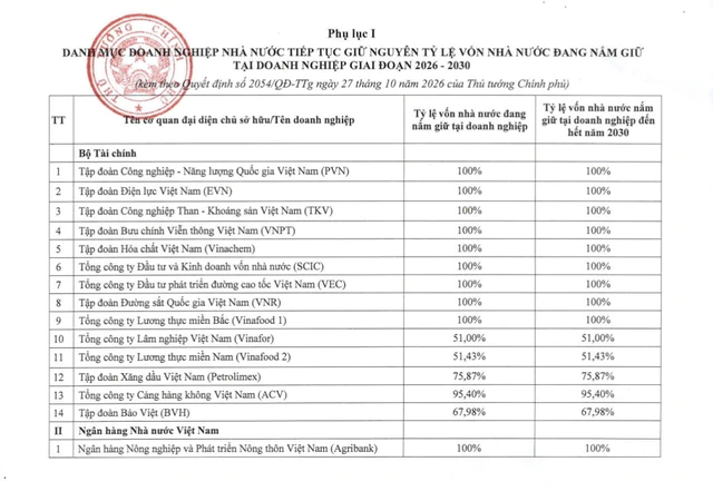 Phê duyệt kế hoạch cơ cấu lại vốn nhà nước liên quan hàng loạt ngân hàng và Vietnam Airlines, VIMC, VRG ảnh 1