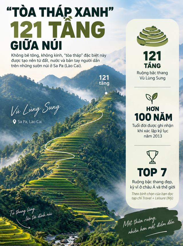 Việt Nam có “tòa tháp xanh 121 tầng” giữa núi: Không xây bằng bê tông, nằm ở điểm đến hàng triệu khách mỗi năm - Ảnh 1.